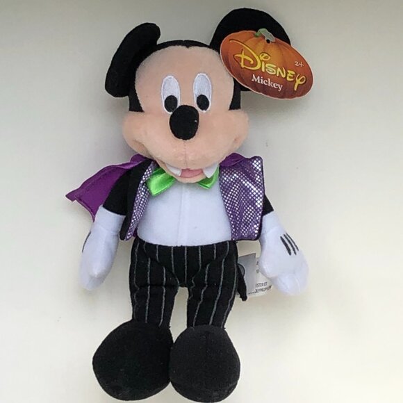 Disney Mickey Mouse New w/ Tag Halloween Vampire Plush  Toy 2+ - Picture 2 of 16